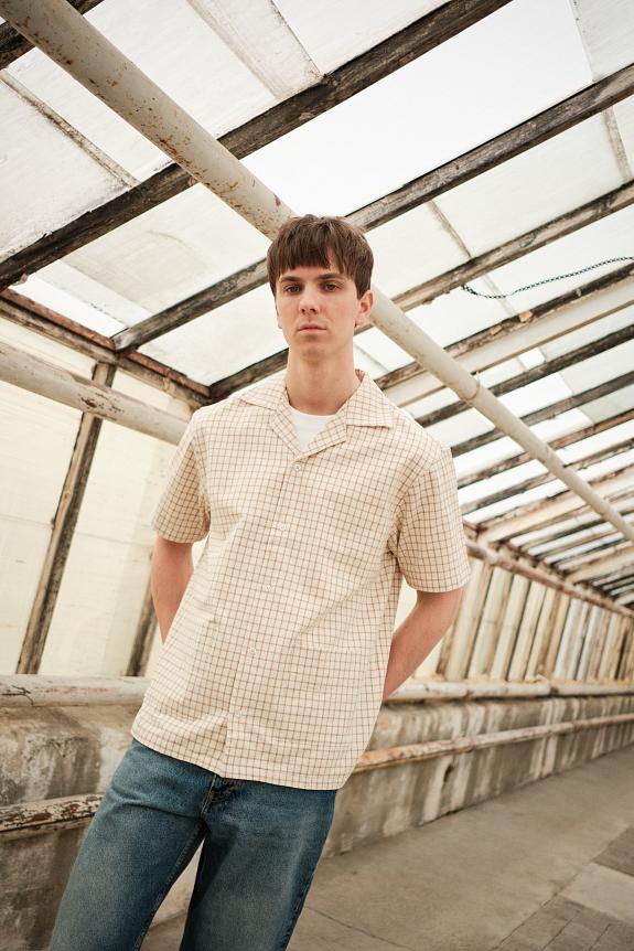 Drôle de Monsieur La Chemise Carreaux Beige
